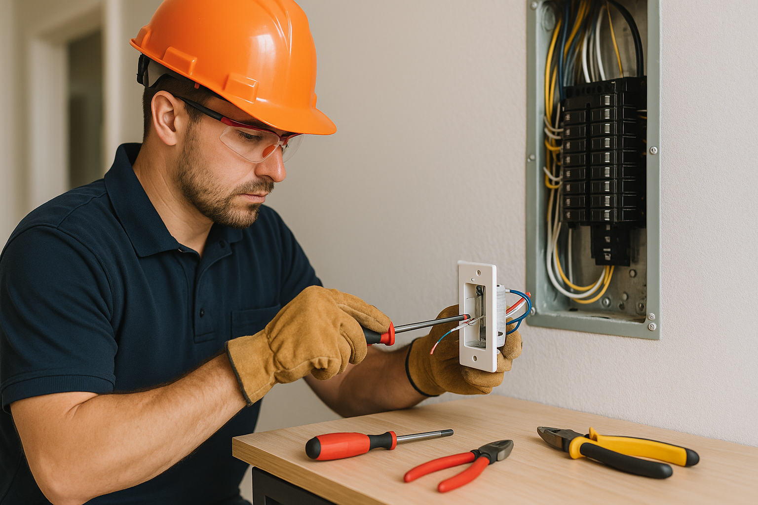 Editorial illustration depicting 24 hours electrician