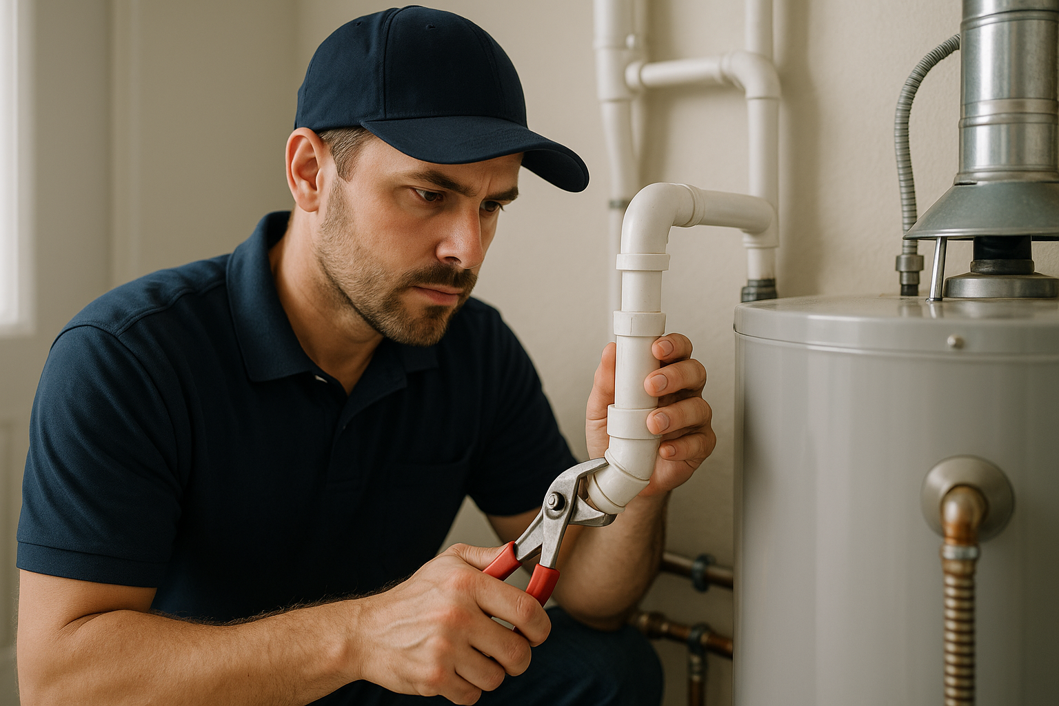 Editorial illustration depicting ac condensate drain clogging texas summer