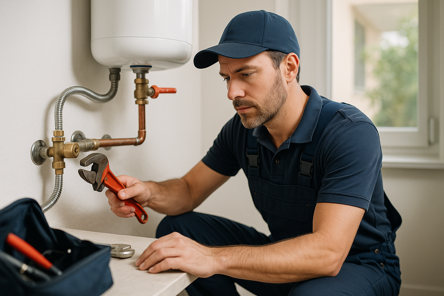 Editorial illustration depicting clearwater plumber