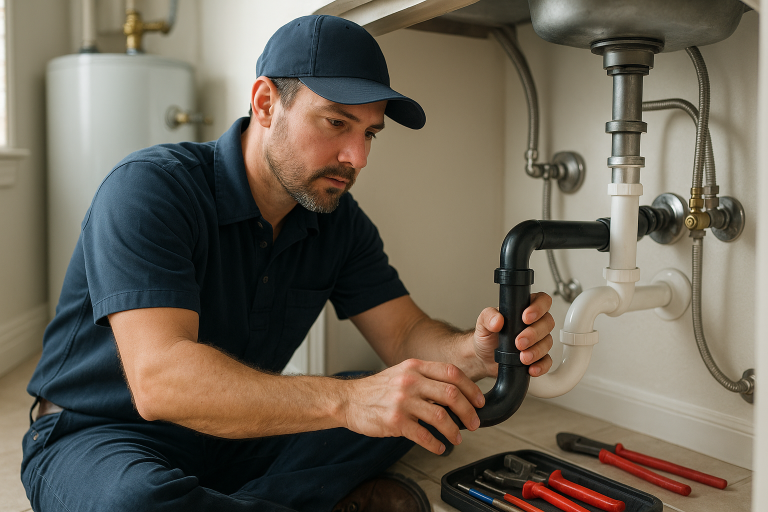 Editorial illustration depicting drain cleaning