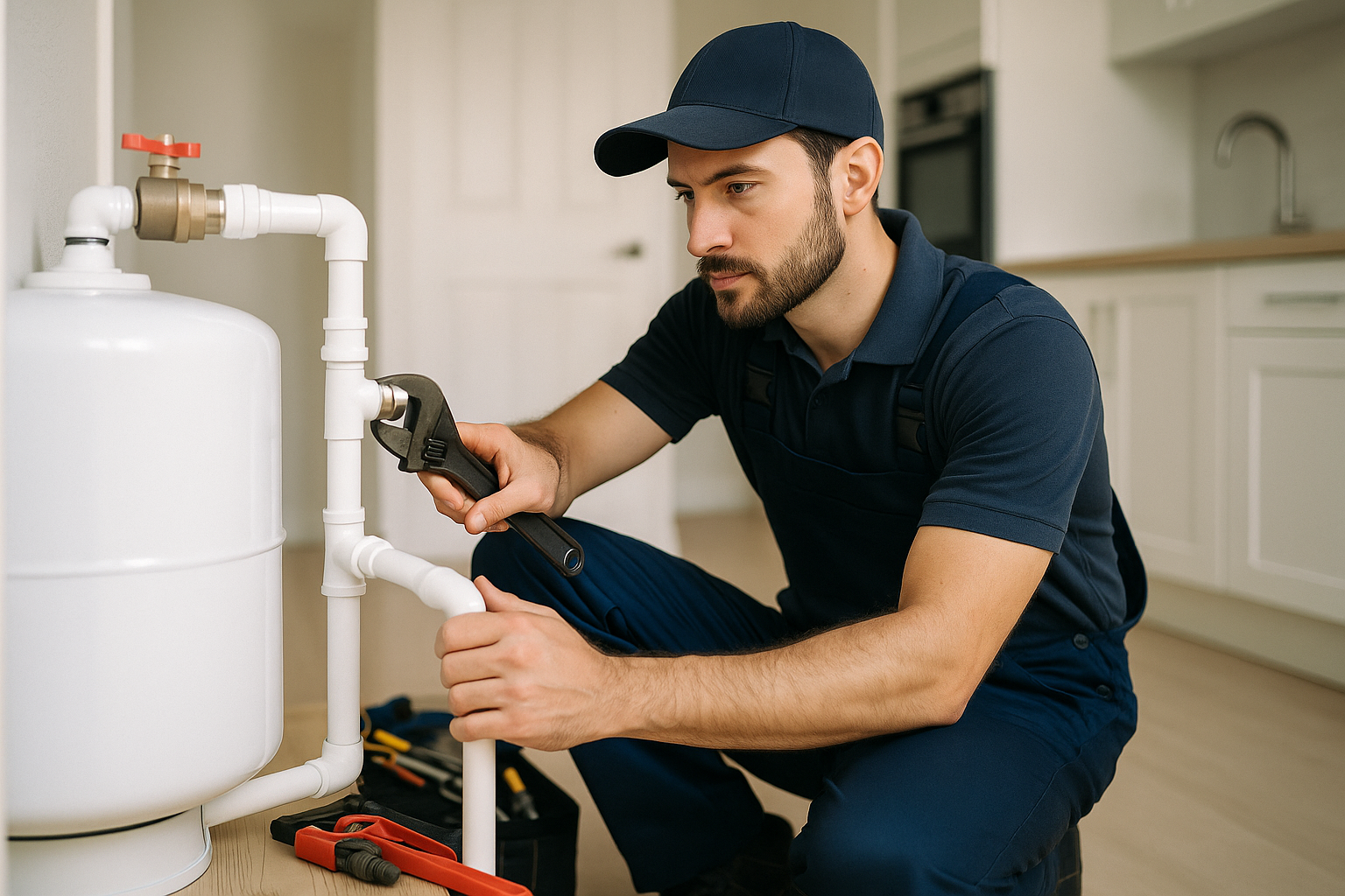 Editorial illustration depicting frisco tx plumbing