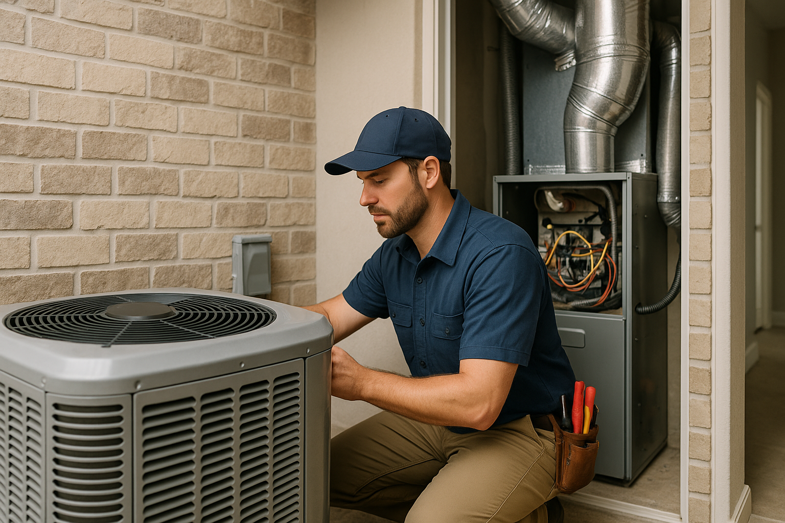 Editorial illustration depicting hvac humidity problems cross creek ranch katy