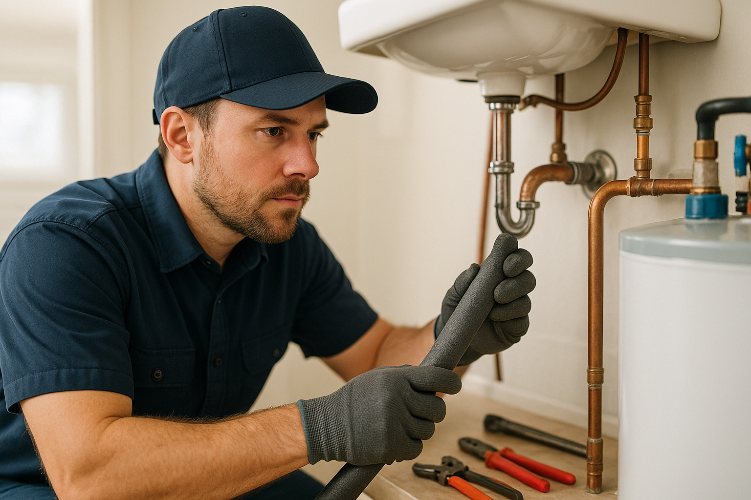 Editorial illustration depicting pipe insulation freeze clearwater florida
