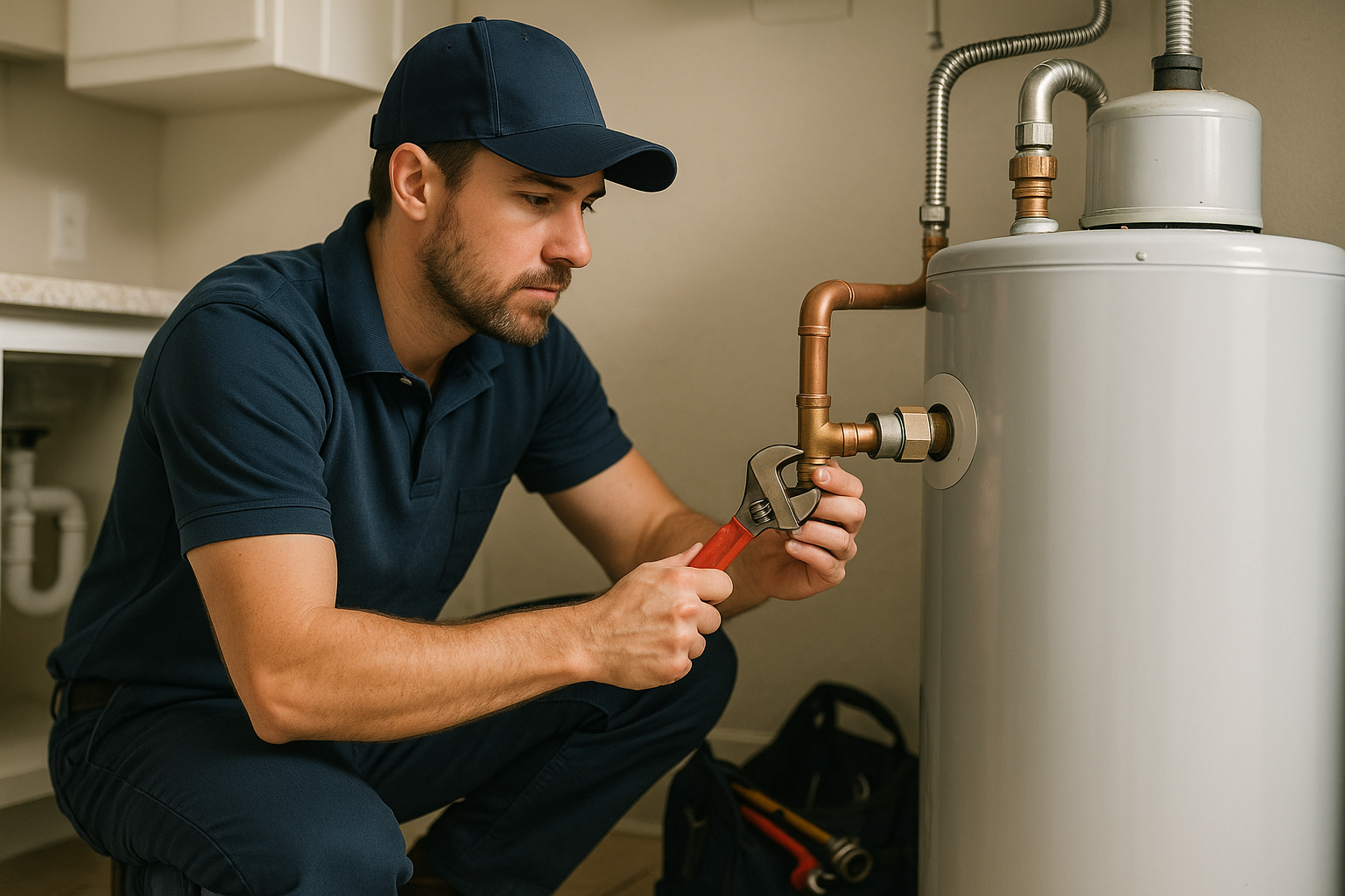Editorial illustration depicting plumbers lewisville tx