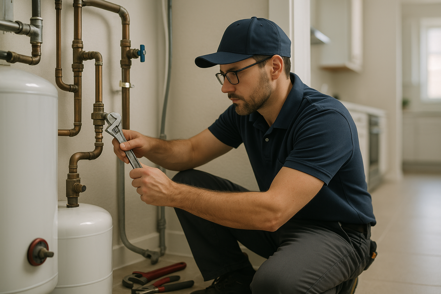 Editorial illustration depicting plumbing frisco