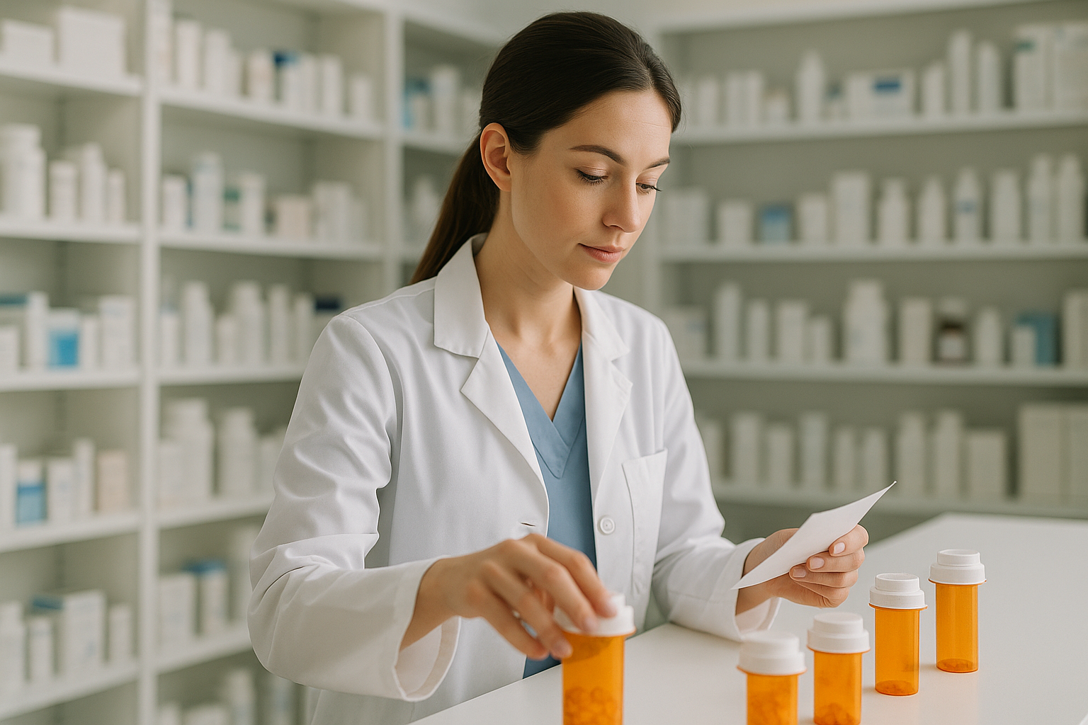 Editorial illustration depicting retail vs clinical pharmacist work life balance