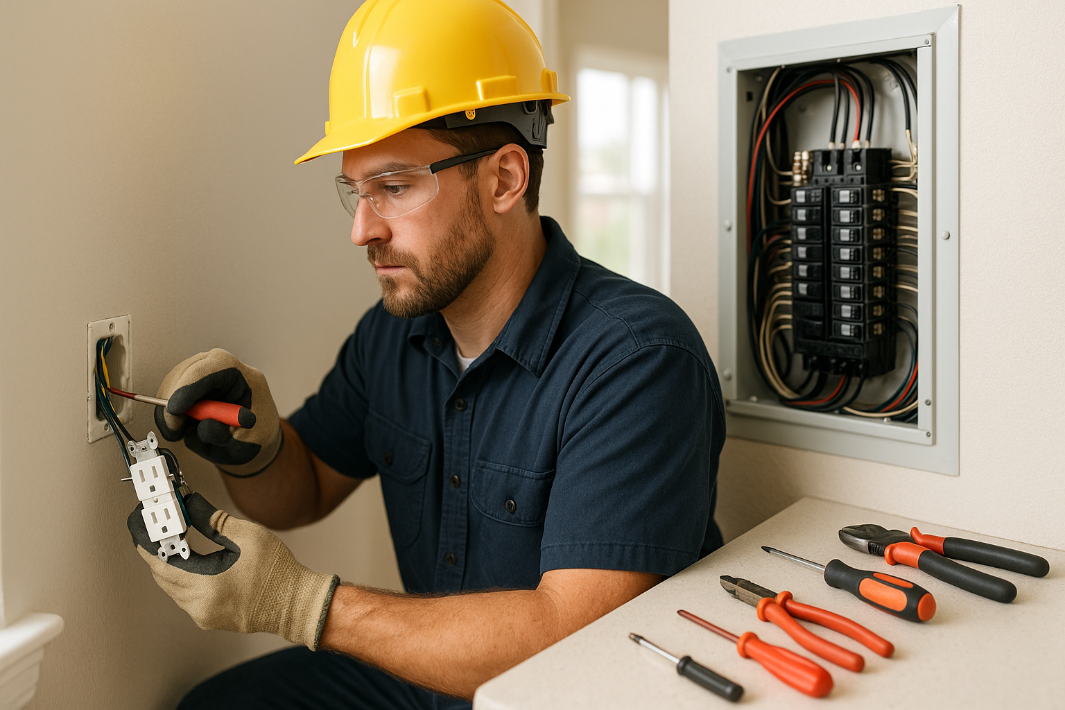 Editorial illustration depicting whole house surge protection cost allen tx lightning